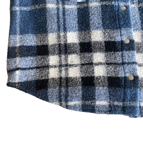 ZARA Blue/White Plaid Shacket Size M - Picture 5 of 7